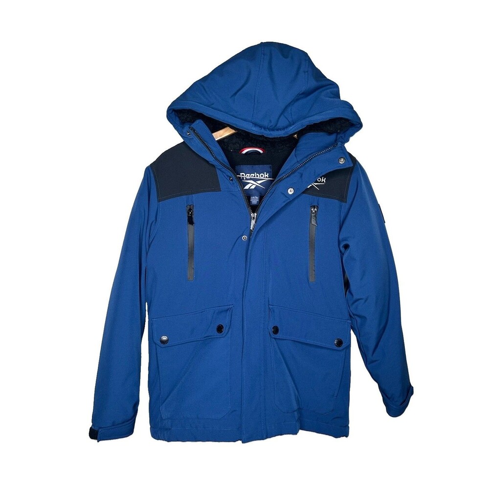 Reebok Boys Size Large 14/16 Insulated Thick Heavy Winter Full Zip Hooded Jacket